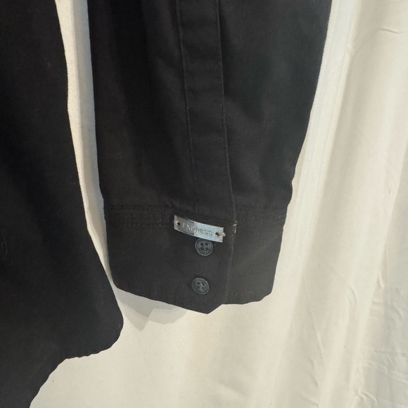 Express Black Essential Button Down Shirt - Picture 3 of 5